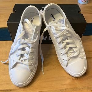White leather Converse